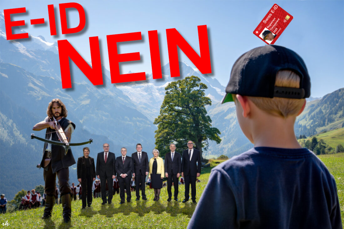 E-ID No - Tell sta con la balestra svizzera